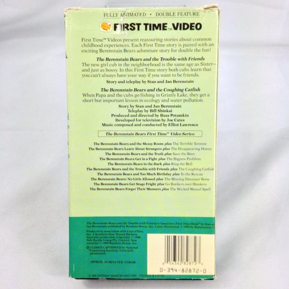 The Berenstain Bears - Trouble With Friends - 1989- VHS Tape - Used - Picture 3 of 3